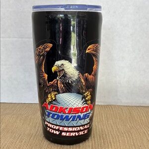 Black Tumbler with Eagle Graphic